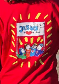 Jesusmarsch Shirt Rücken Rot